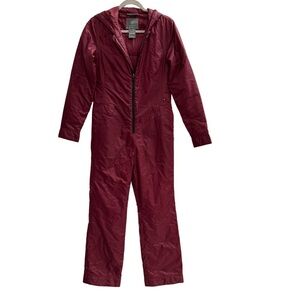 NWOT AETHER Launch One Piece Snow Suit Maroon Size 1